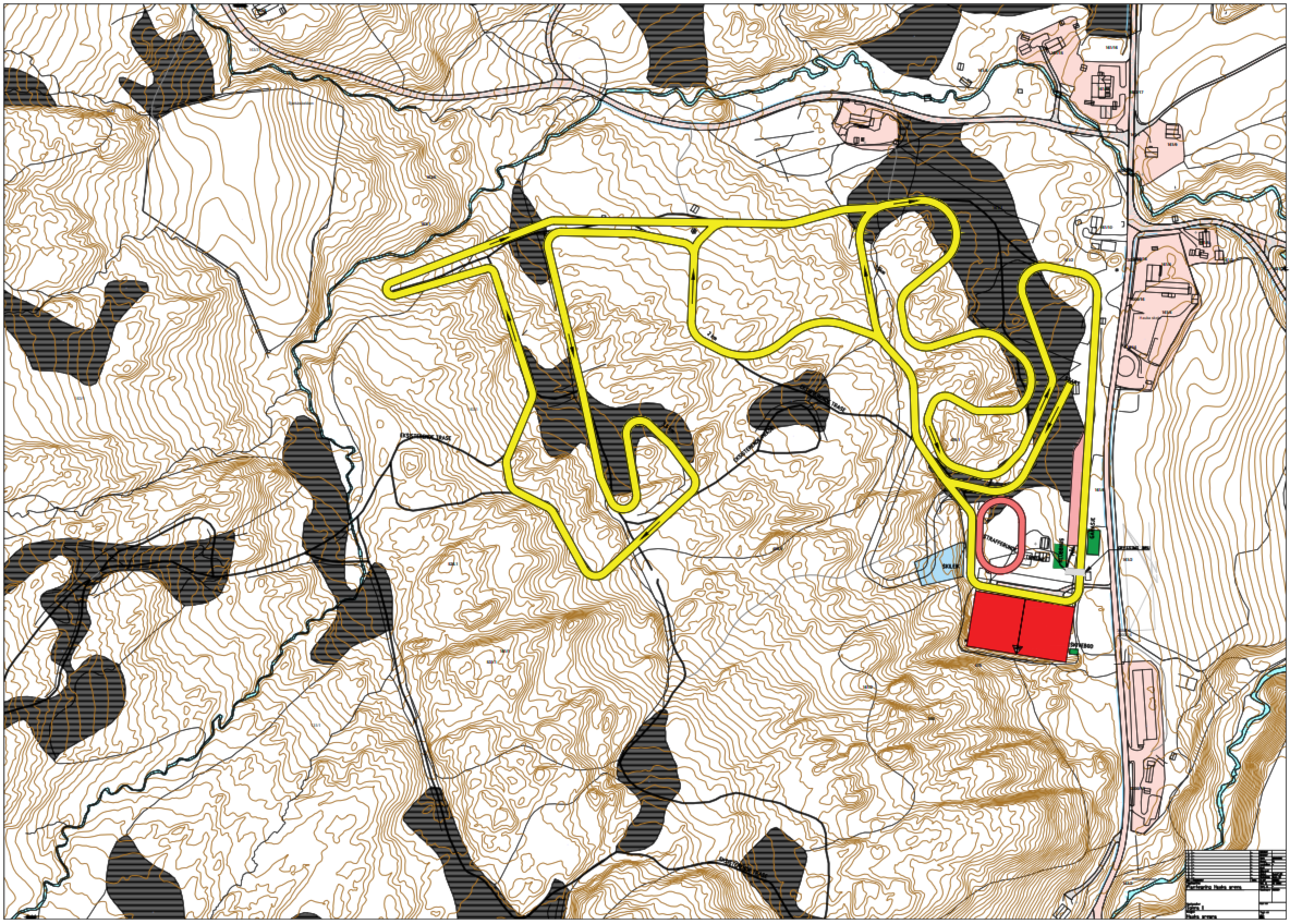 Arenautvikling Hauka - alternative forslag til fremtidig stadionlayout og løypetrase